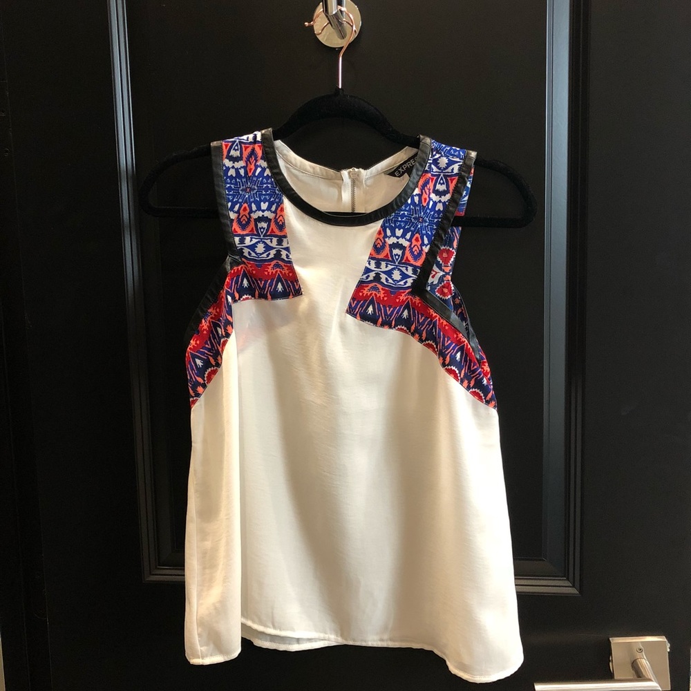 Express Tribal Print Blouse